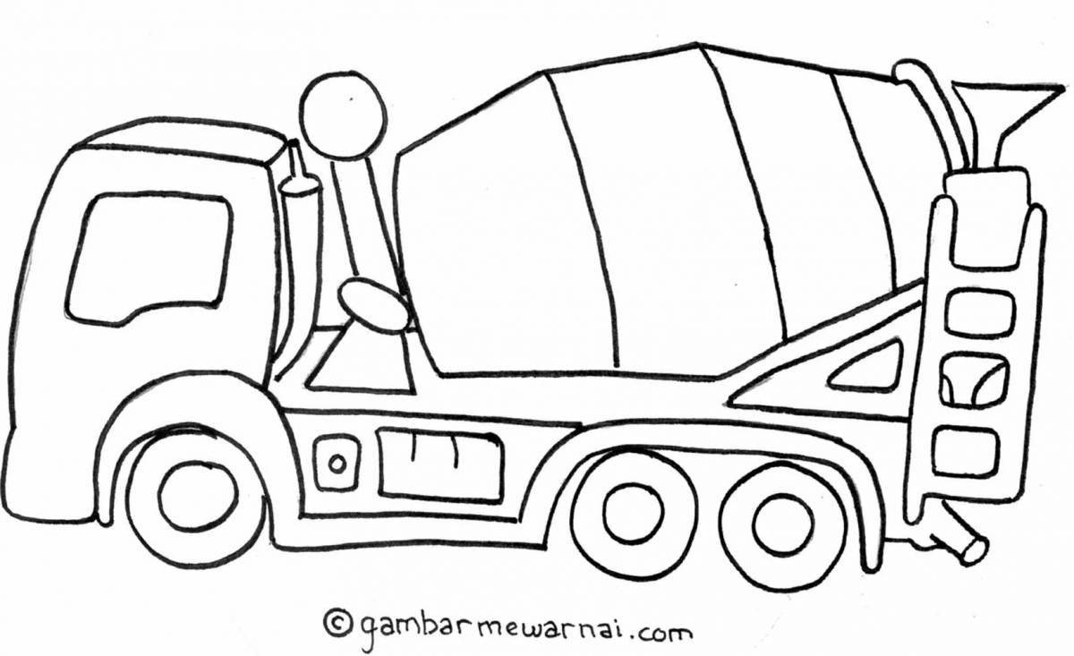 Раскраска «выдающийся автовоз» для малышей