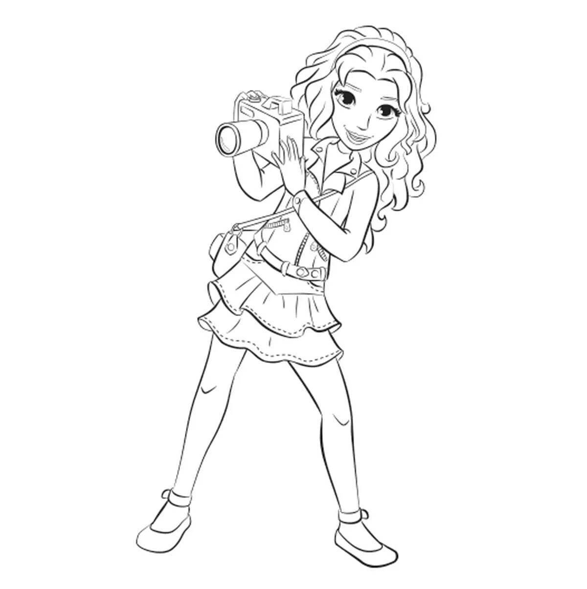 Charming emma coloring page