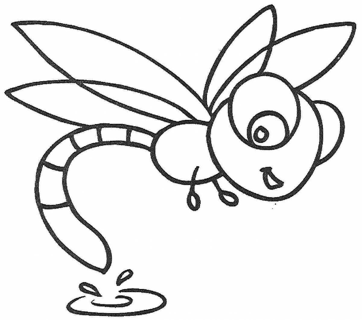 Adorable insect coloring pages