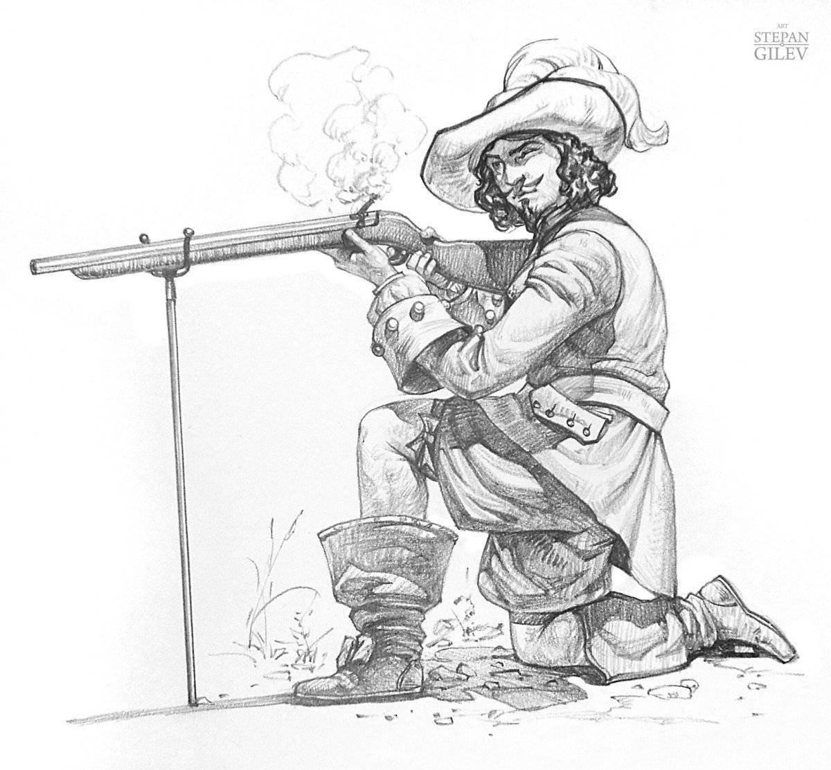 Coloring adventurous musketeers