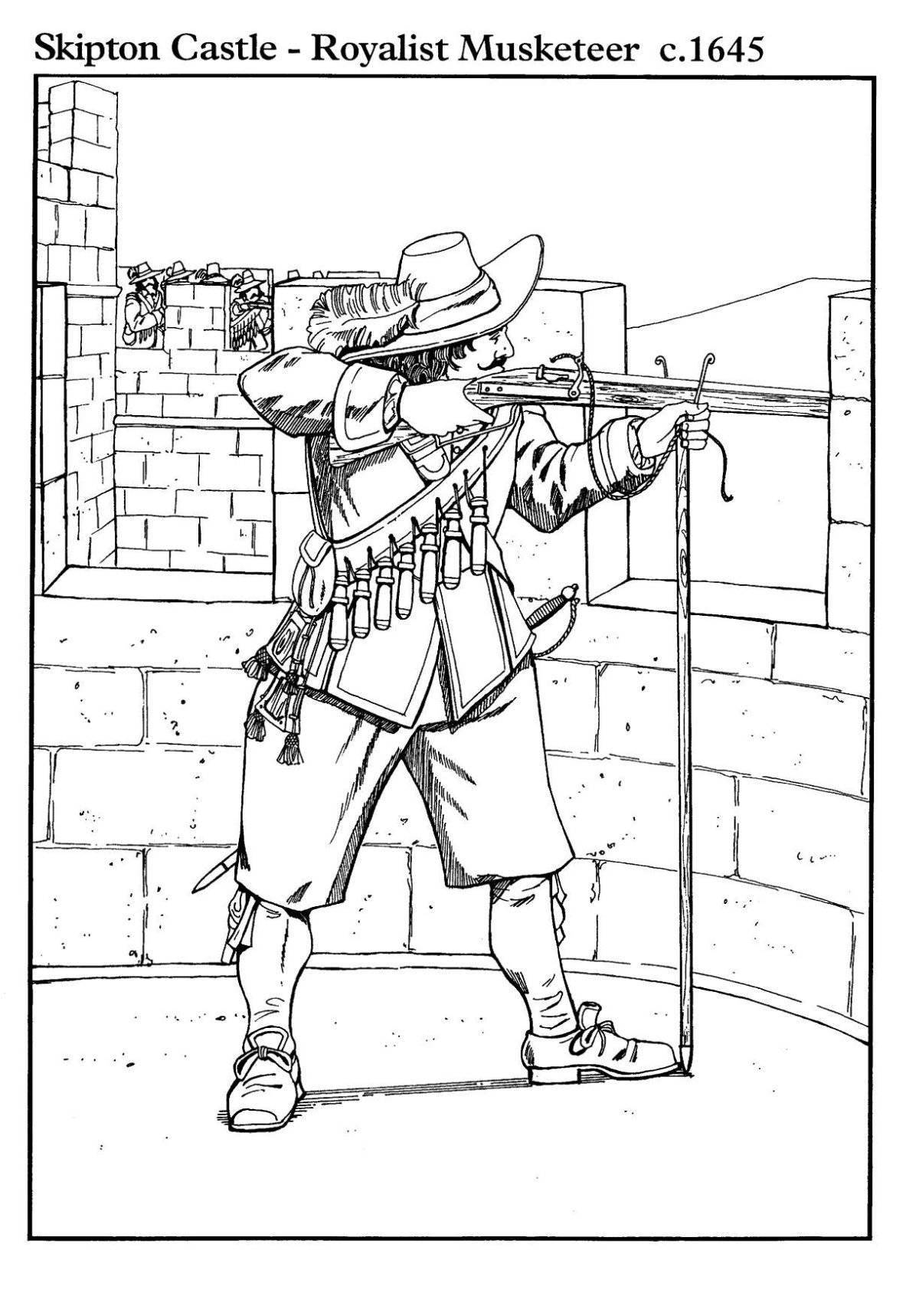 Great musketeers coloring page