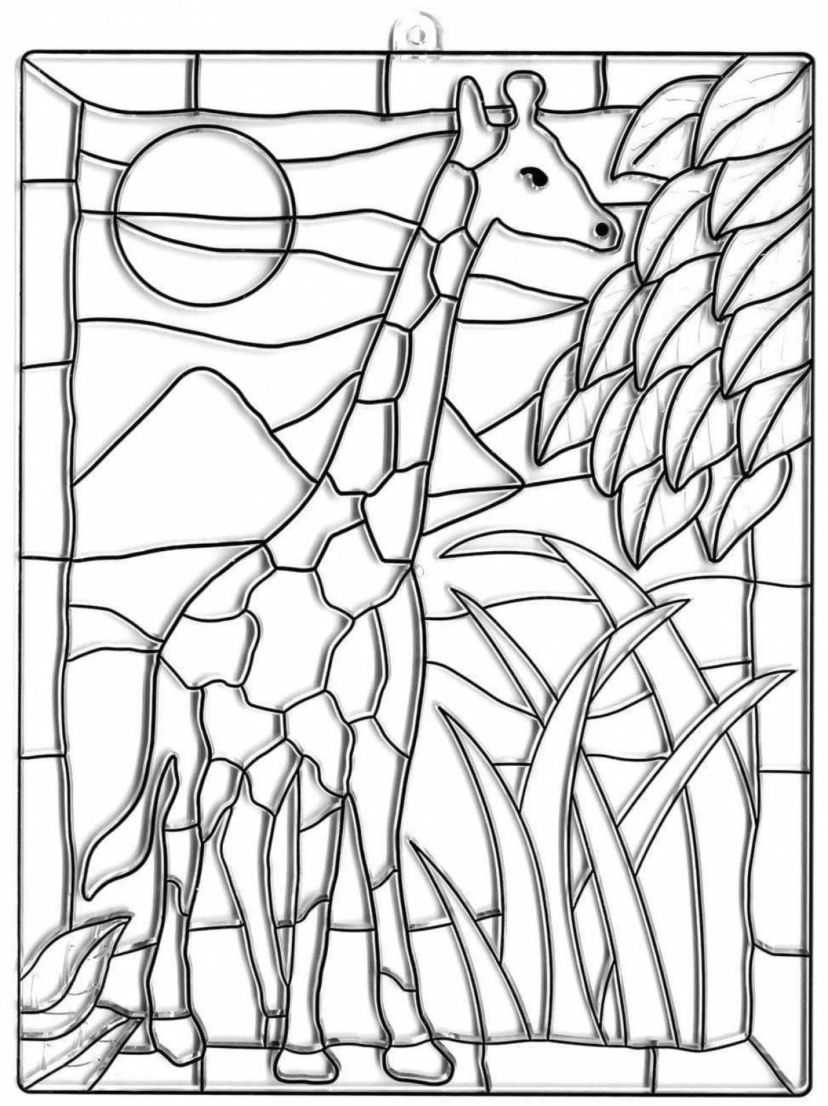 Colored mosaic coloring book for children