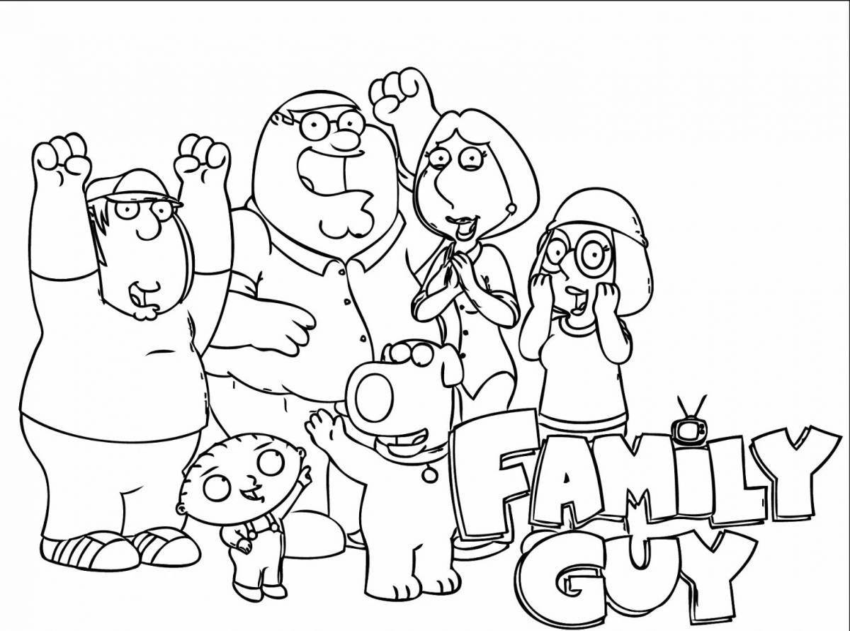 Coloring playful family guy