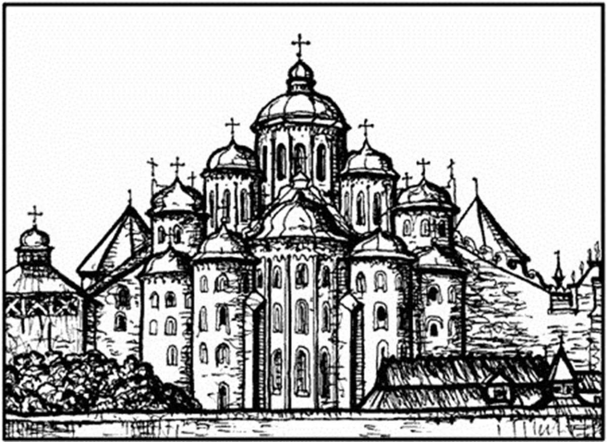 Beautiful Kyiv coloring book