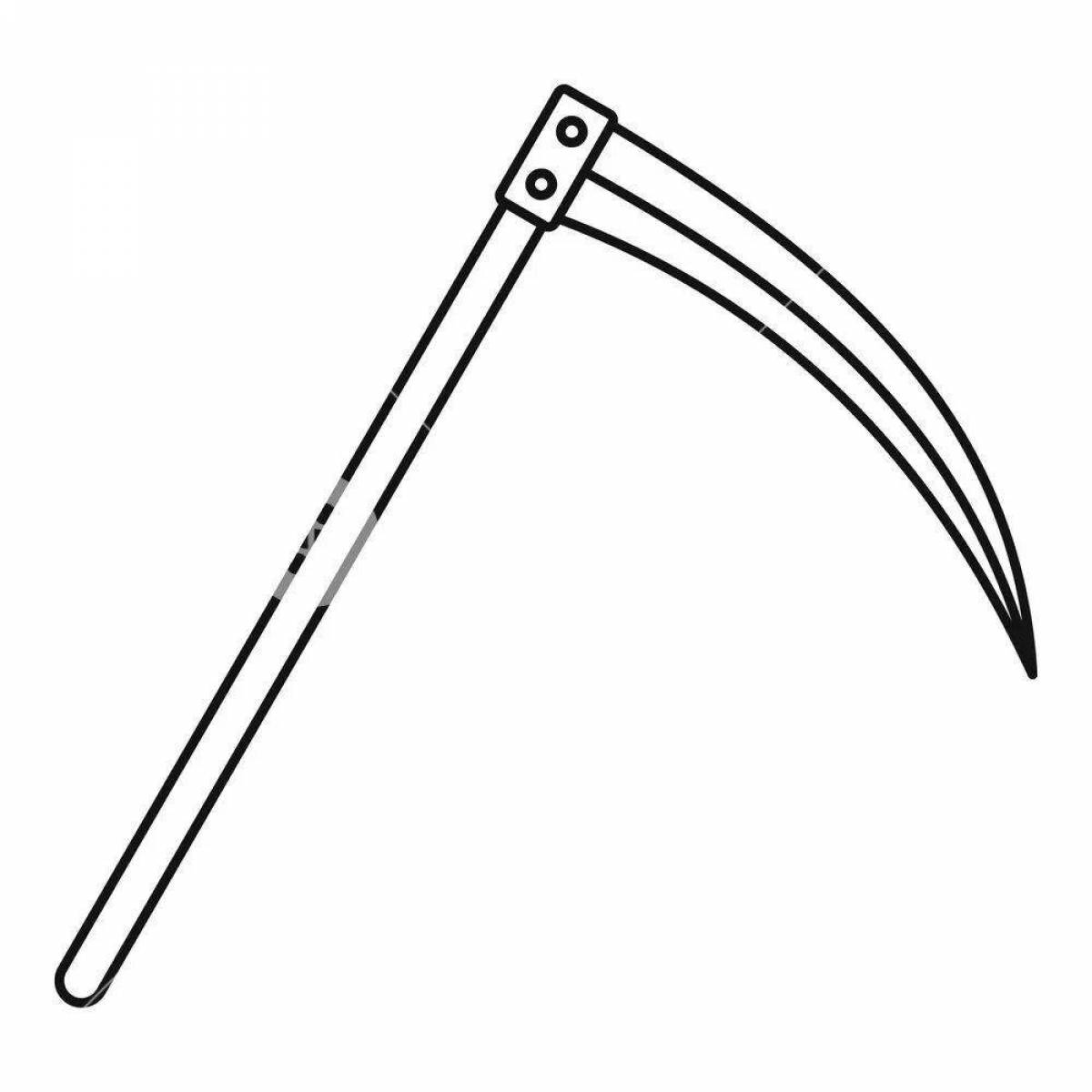 Glittering sickle coloring page