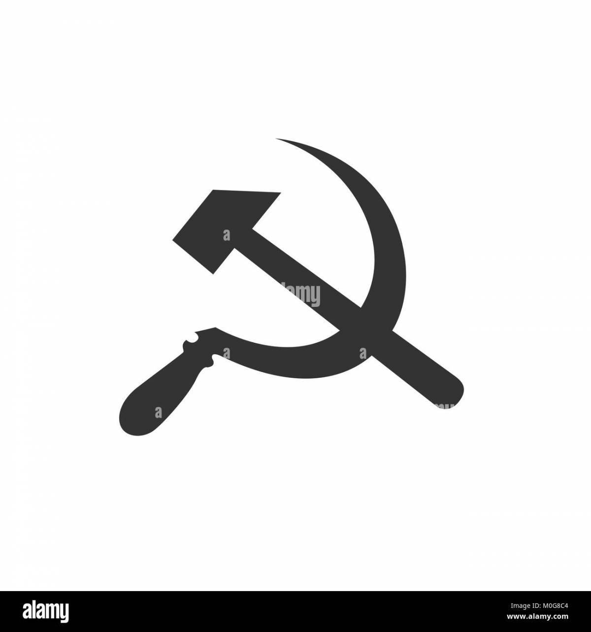 Coloring hammer sickle