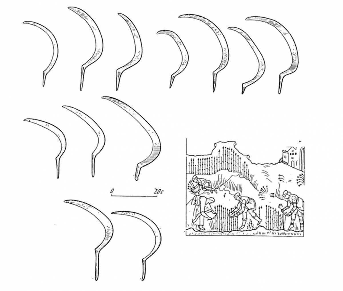 Coloring mystical sickle