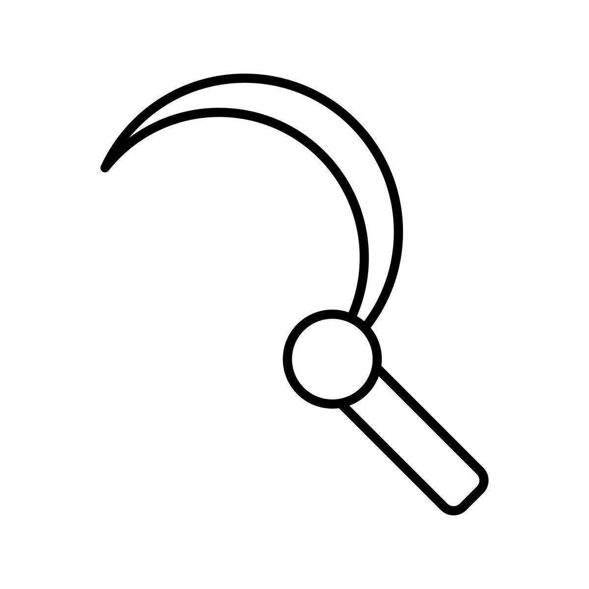Cute sickle coloring page