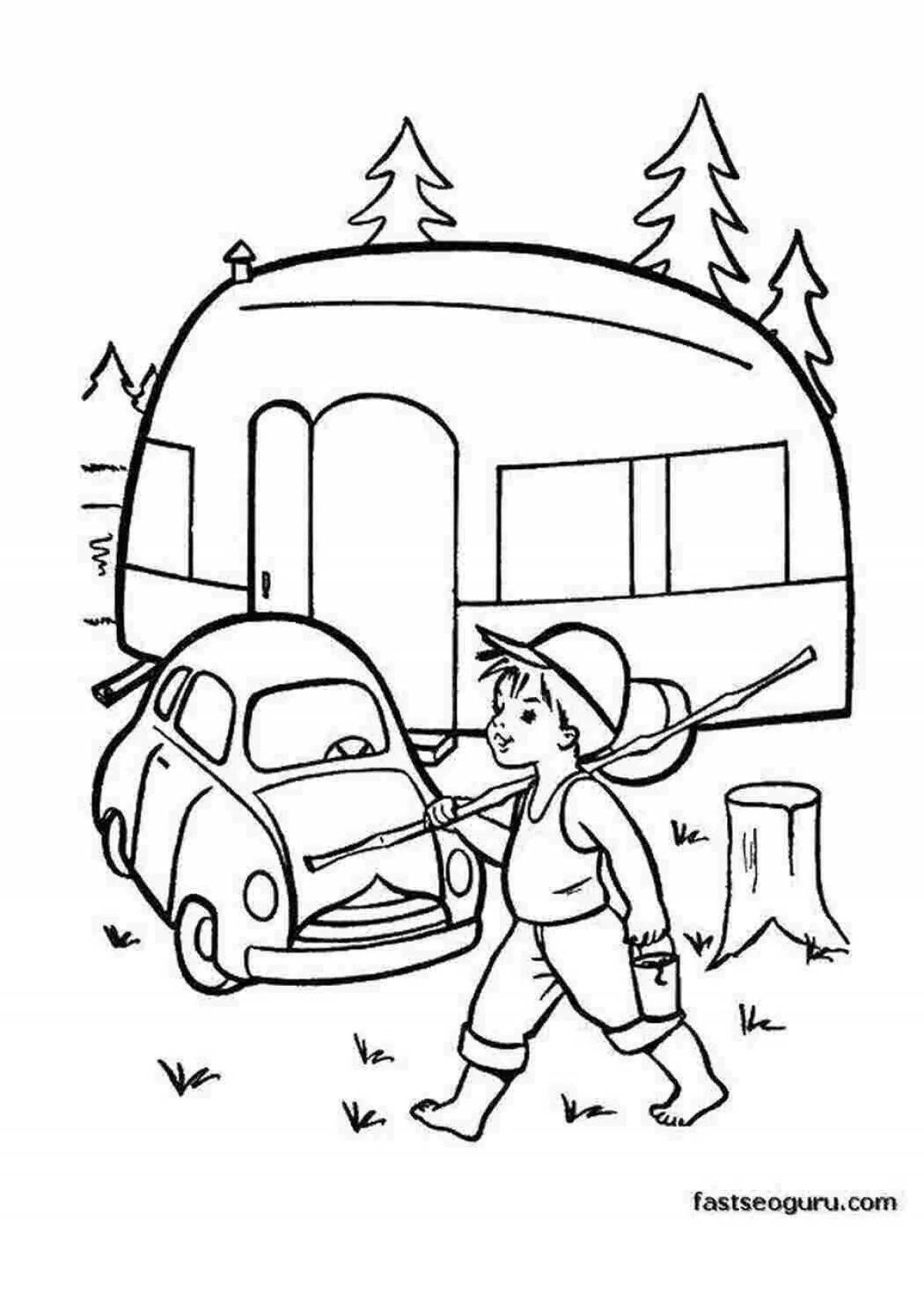 Live travel coloring book