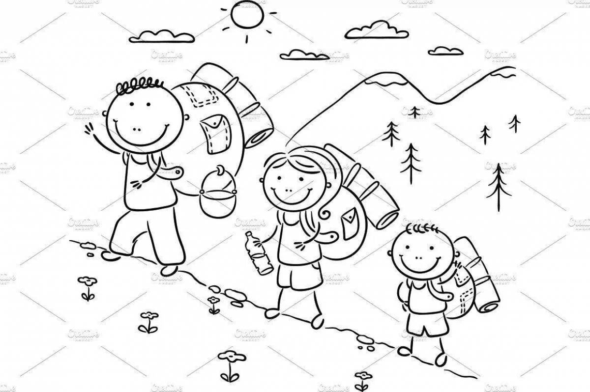 Refreshing travel coloring book