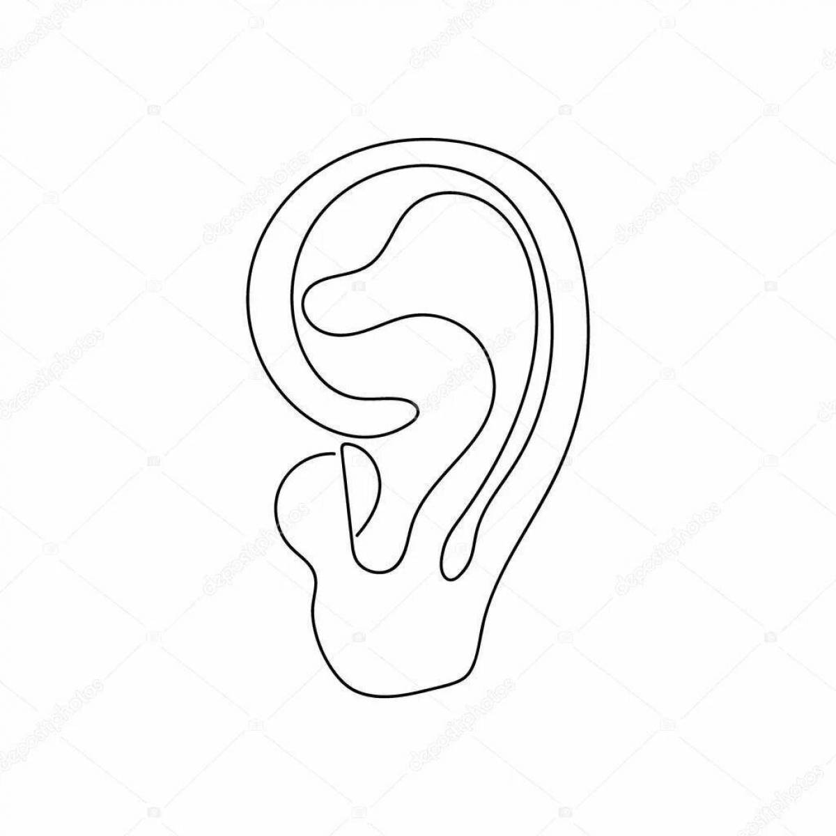 Outstanding junior ear coloring page
