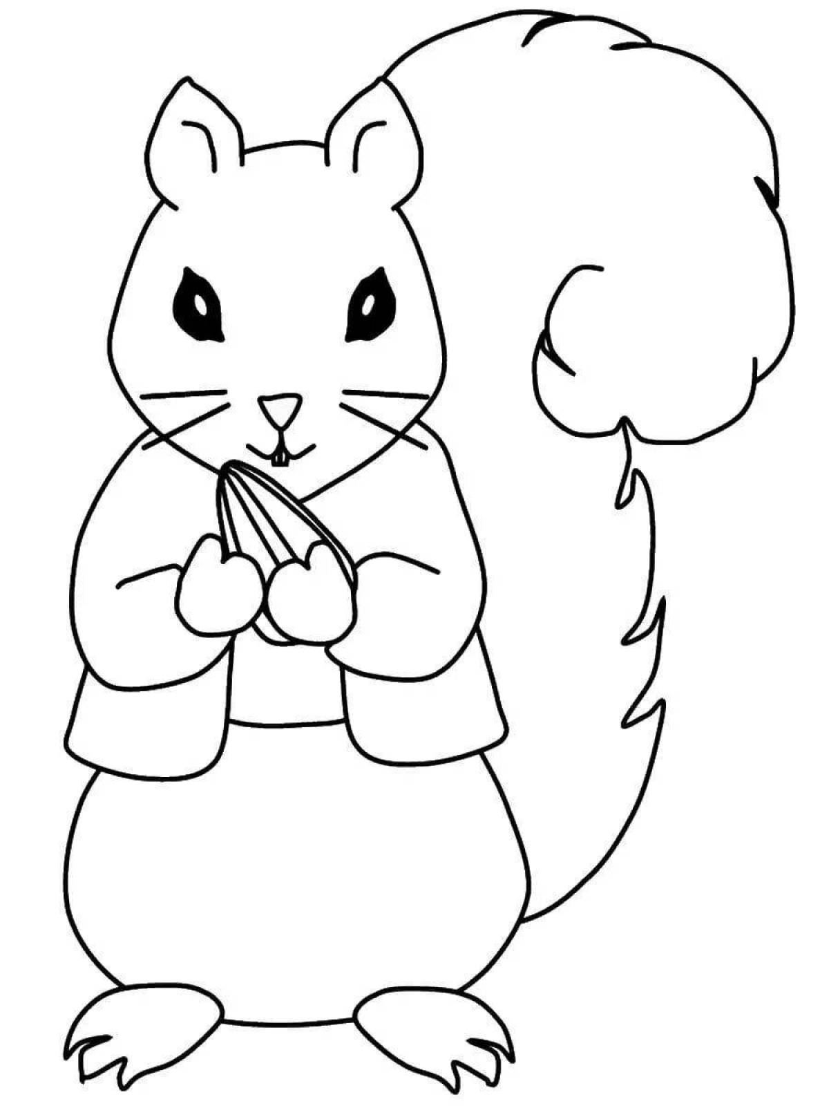 Coloring book funny bun