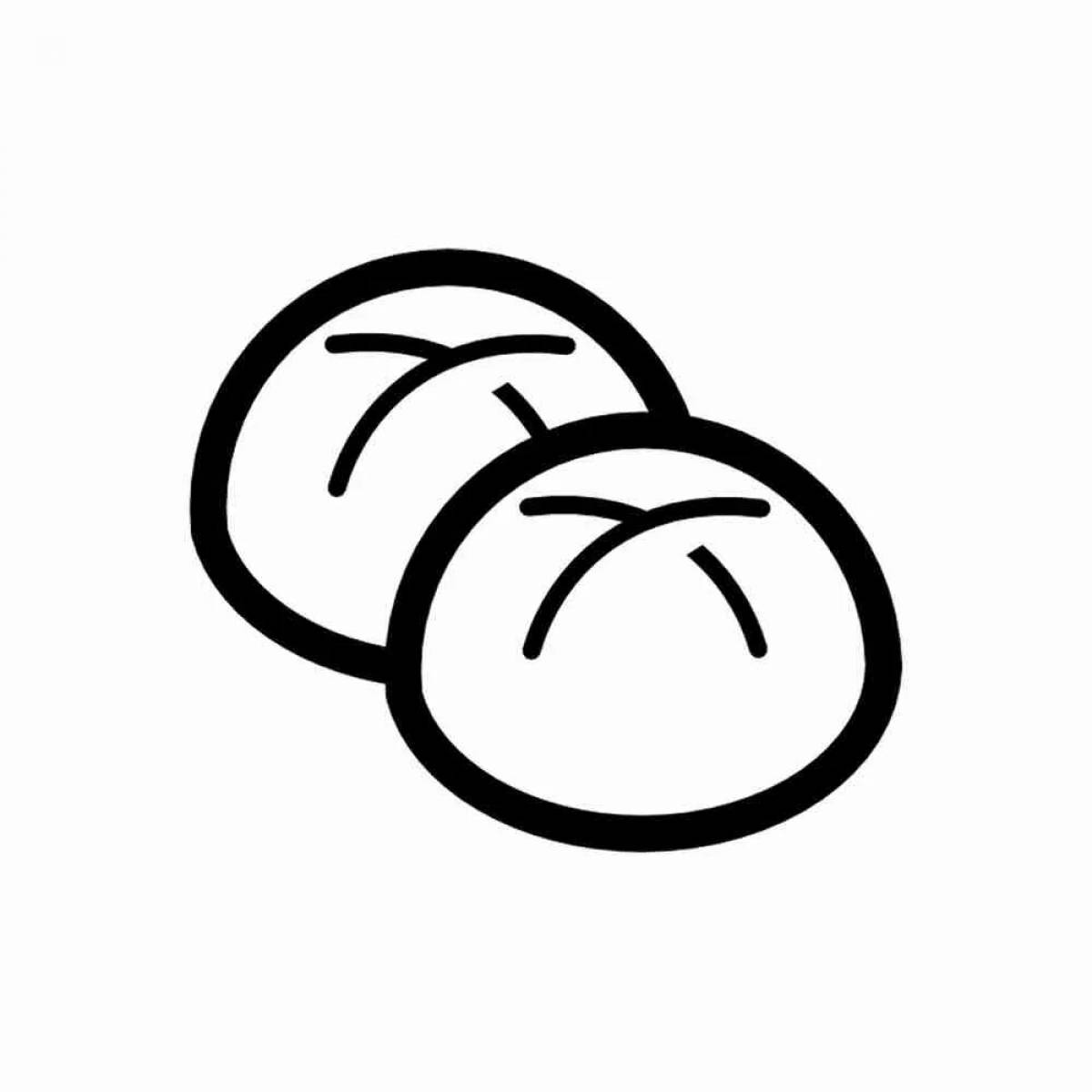 Colored shiny bun coloring book