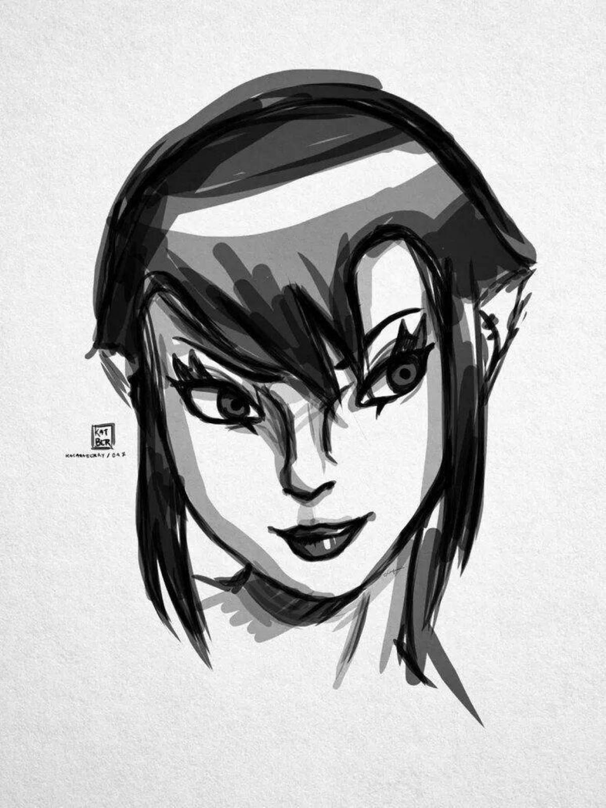 Brilliant karai coloring page