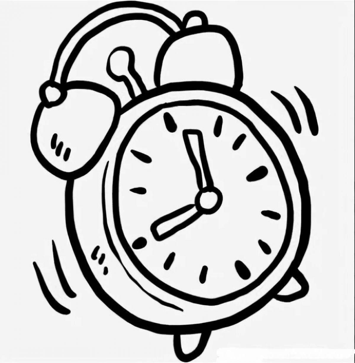 Красочный будильник раскраска для любителей искусства