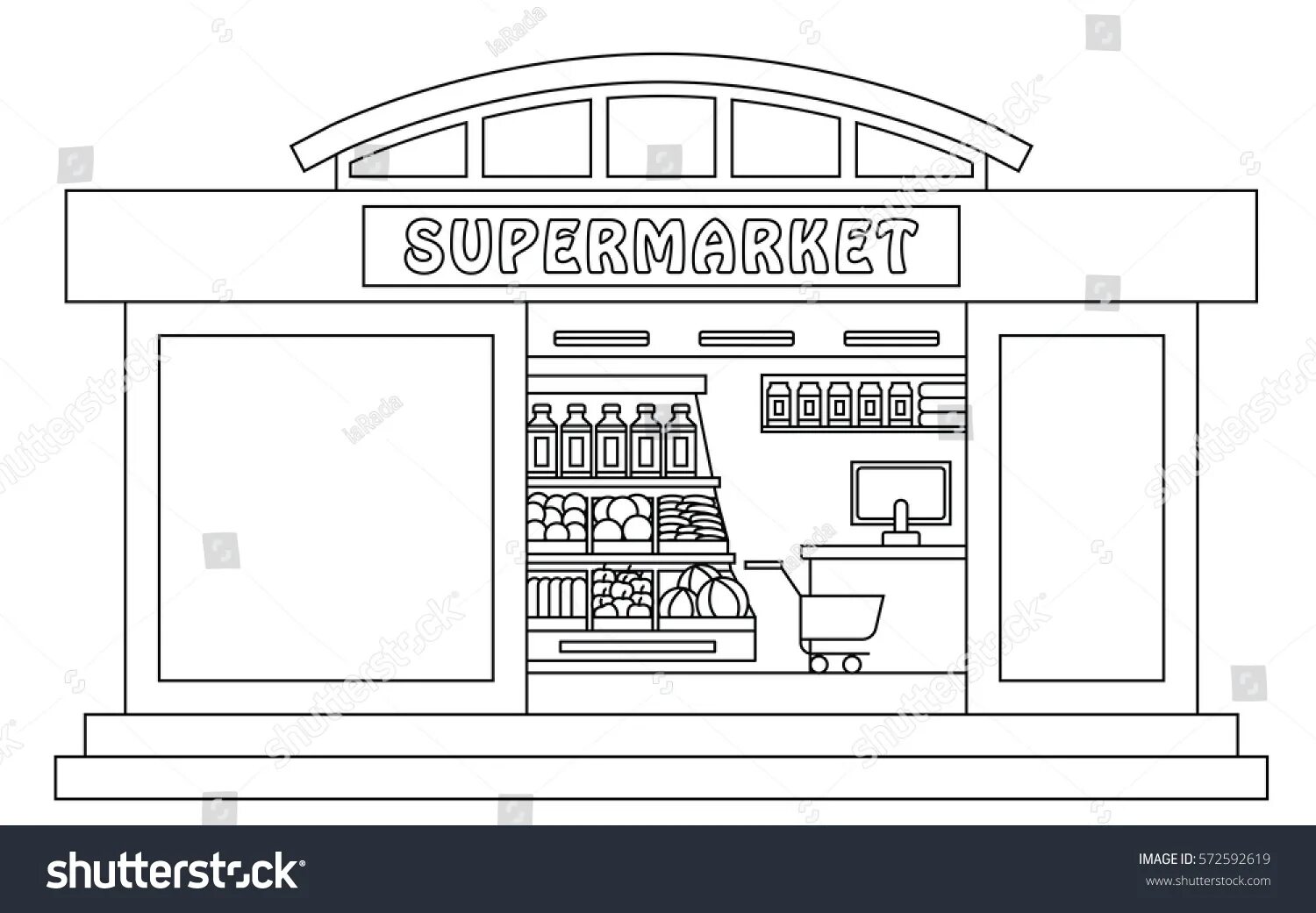 Colouring colorful-odyssey supermarket