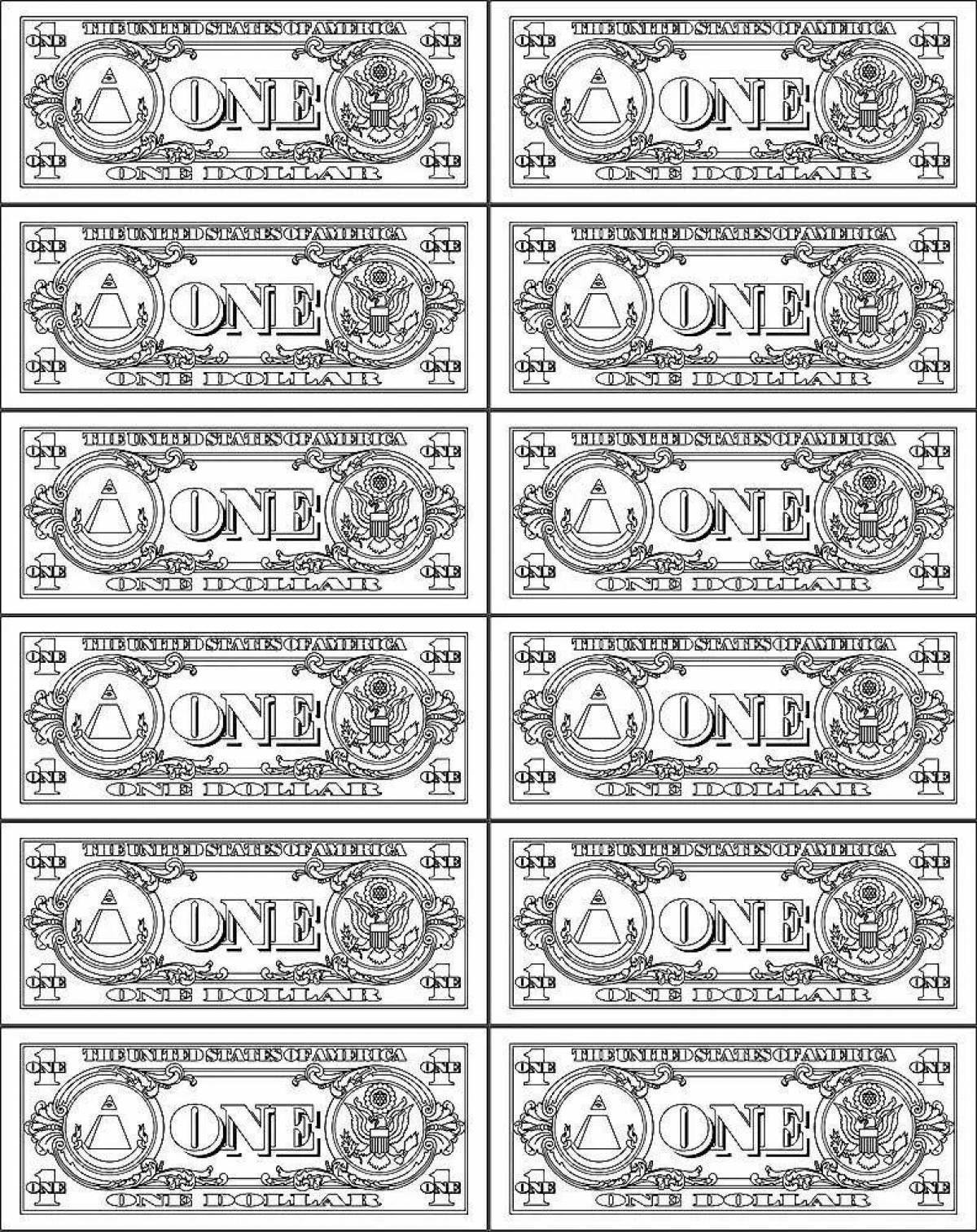 Creative money coloring book