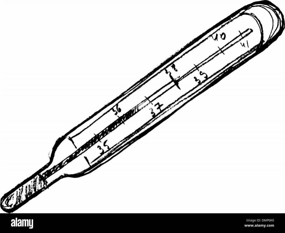 Как нарисовать термометр
