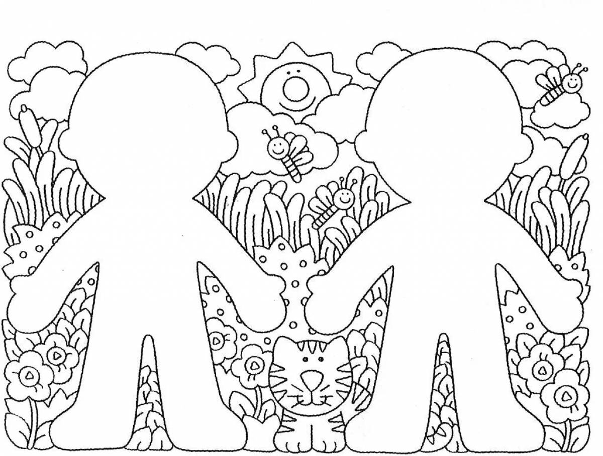 Картинки раскраски к 1 июня день защиты детей