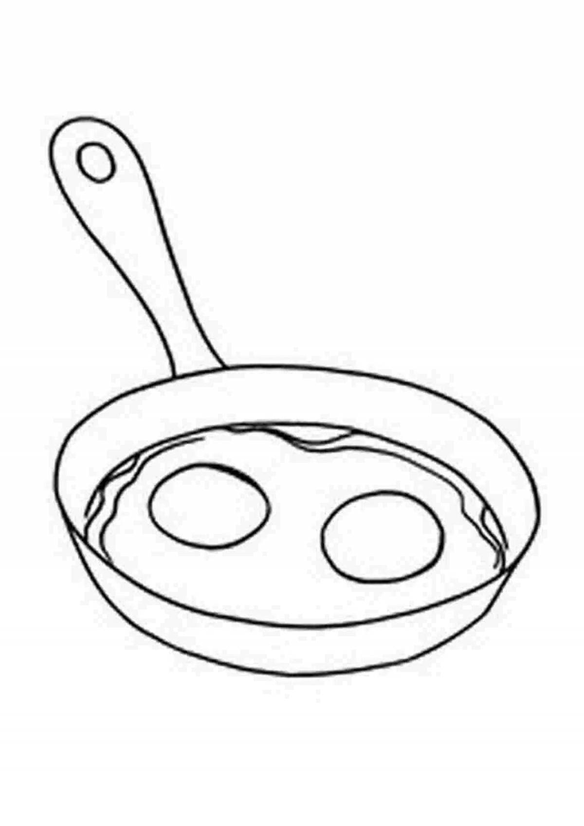 Coloring page joyful omelet