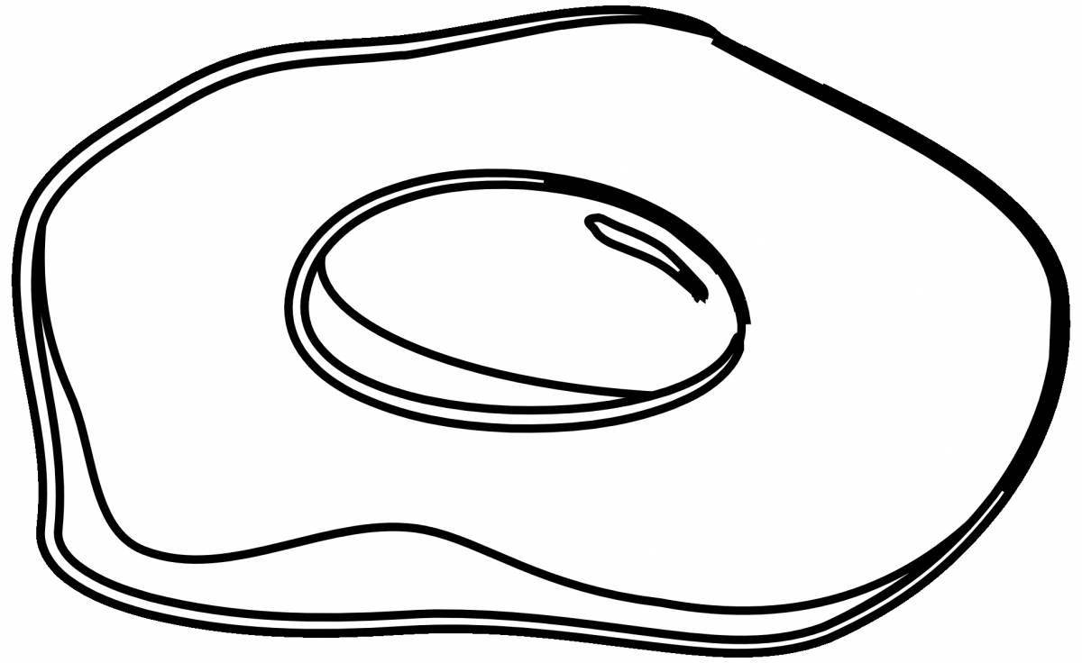 Charming omelet coloring page