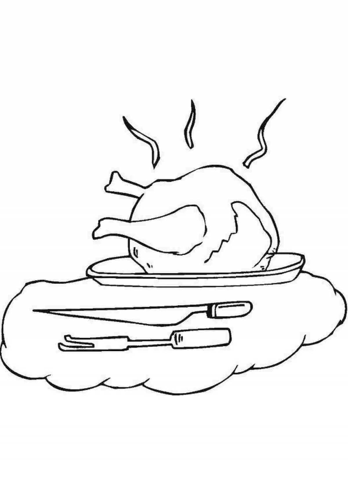 Great omelet coloring page