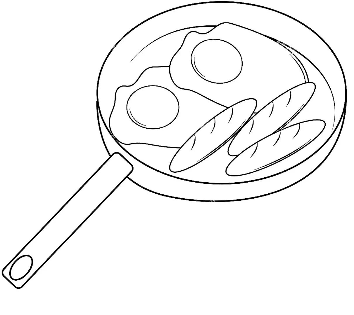 Fancy omelet coloring page