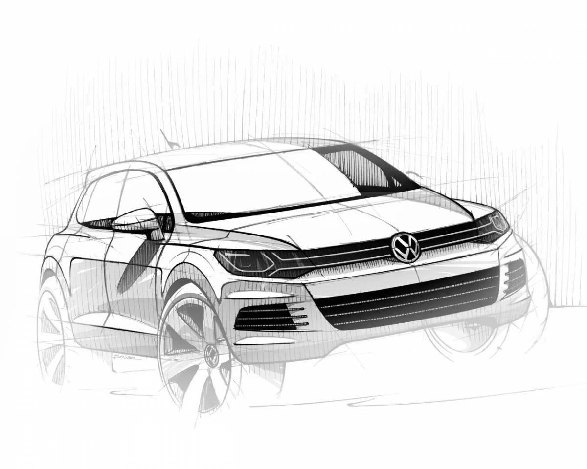 Tiguan colorful coloring page