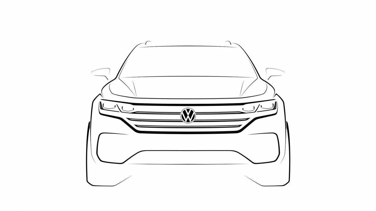 Coloring page funny tiguan