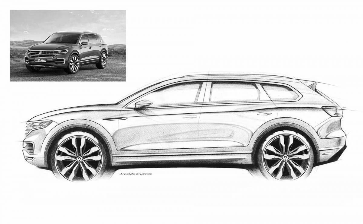 Яркая раскраска tiguan