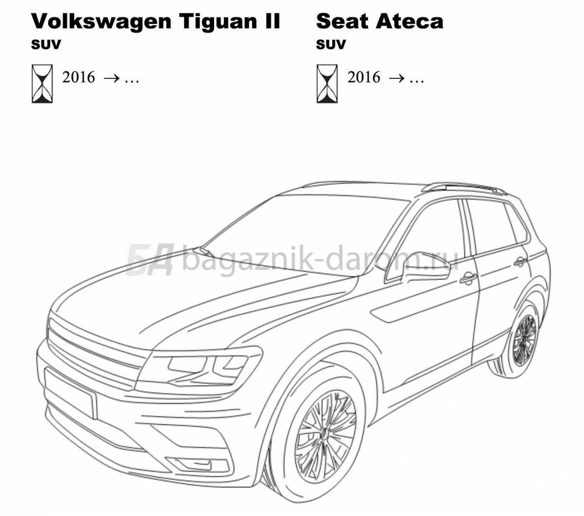 Очаровательная раскраска tiguan