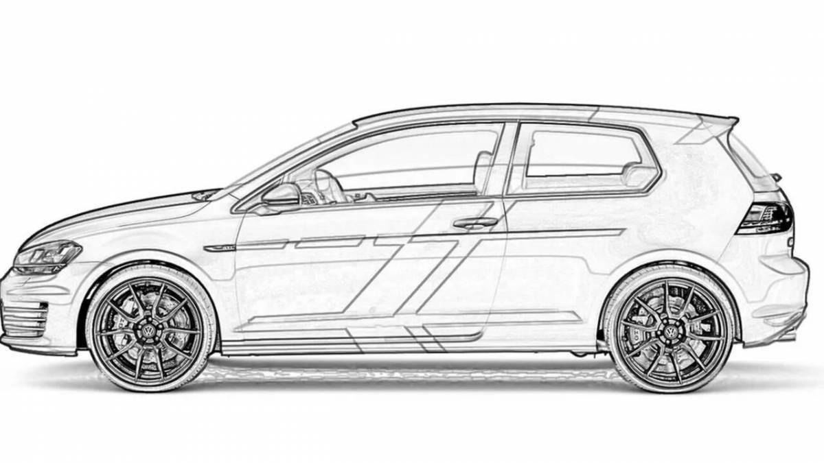 Cute tiguan coloring book