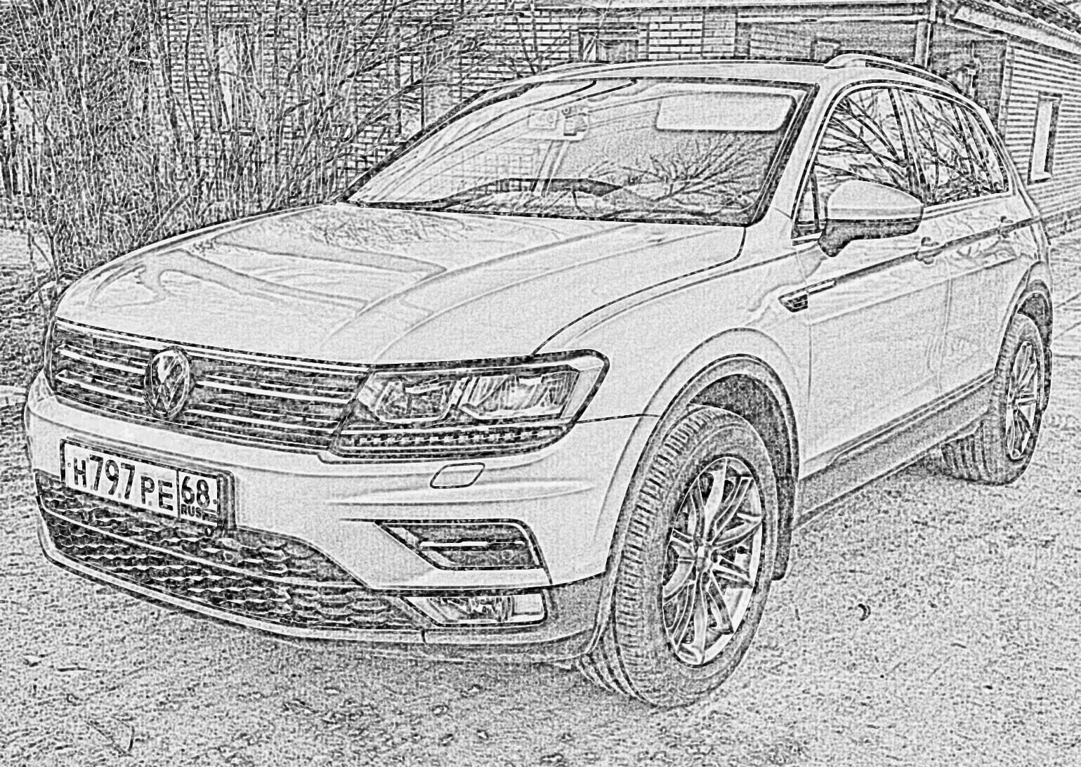 Вдохновляющая раскраска tiguan