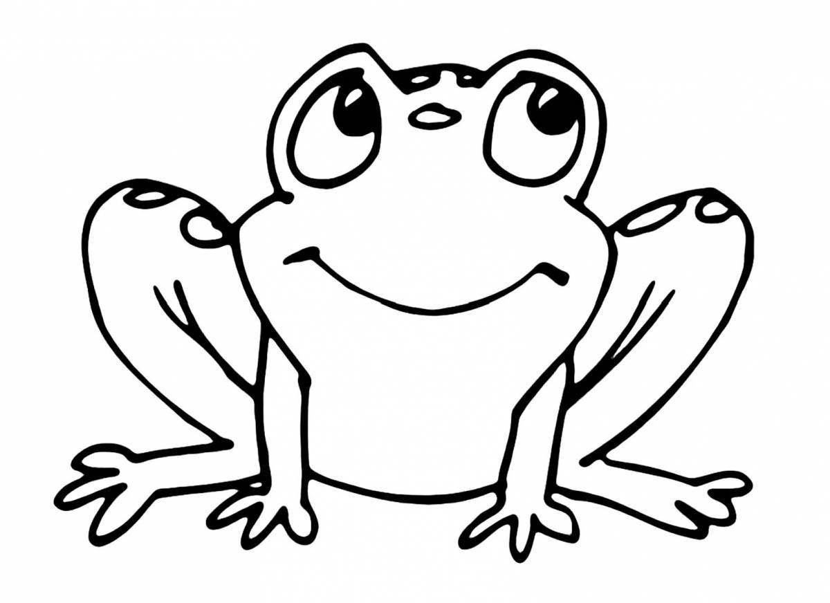 Потрясающая страница раскраски жаб для детей