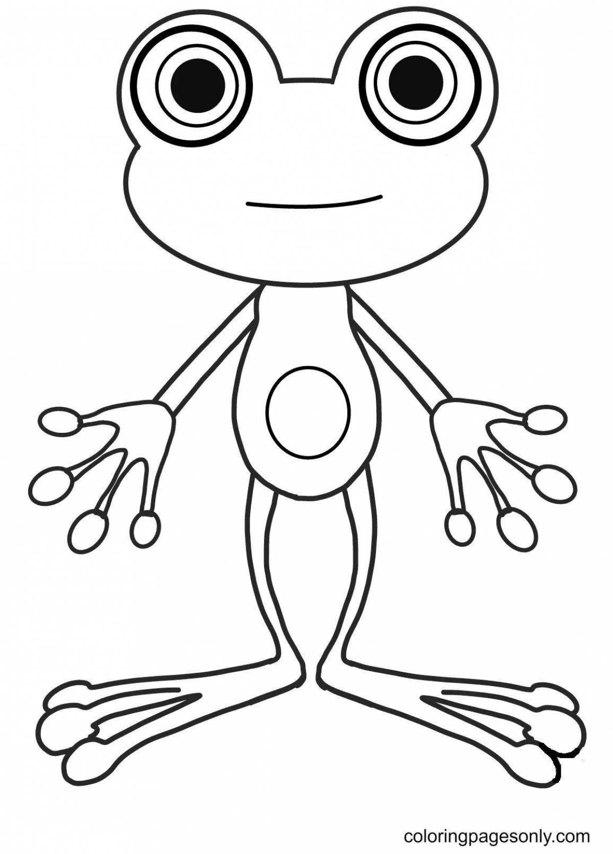 Радостная жаба раскраска для детей