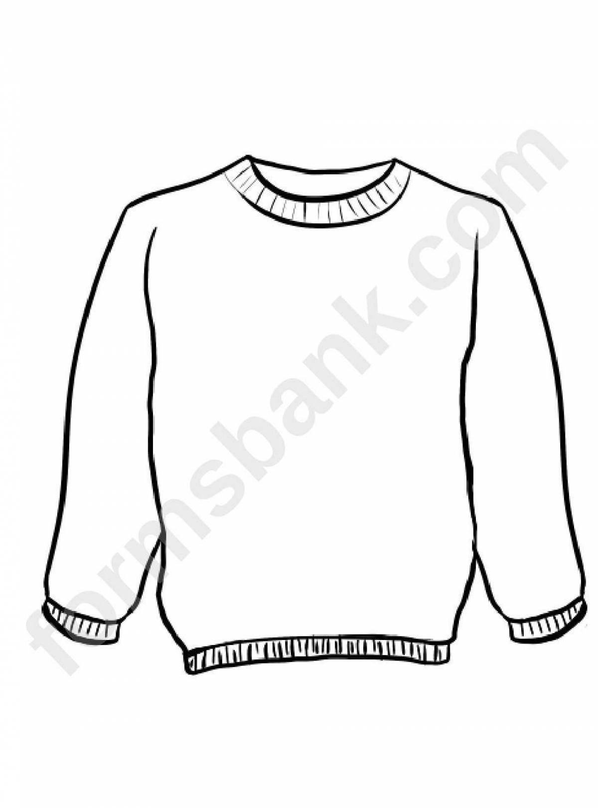Coloring page sweet jacket for babies