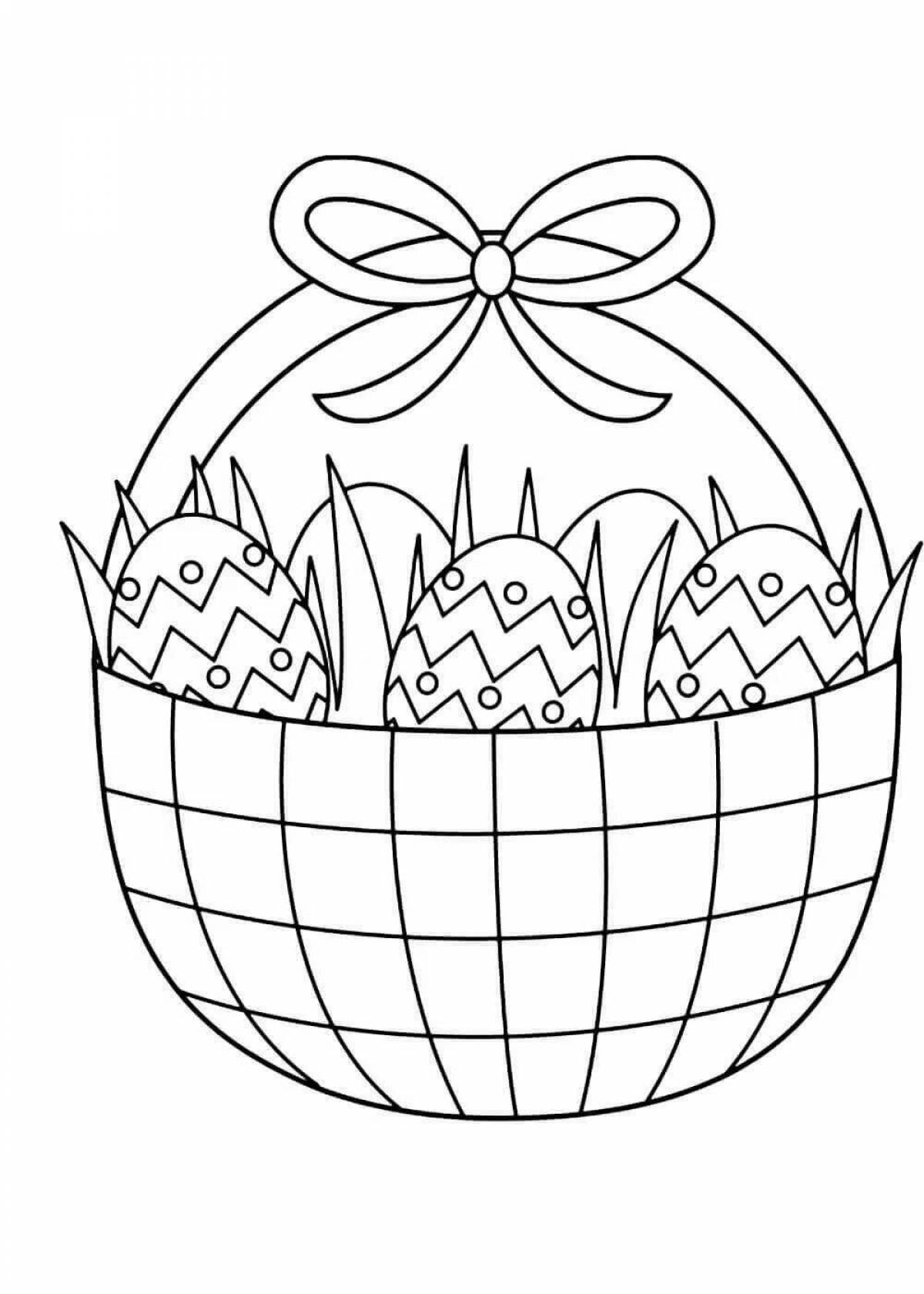 Colorful easter coloring book for kids