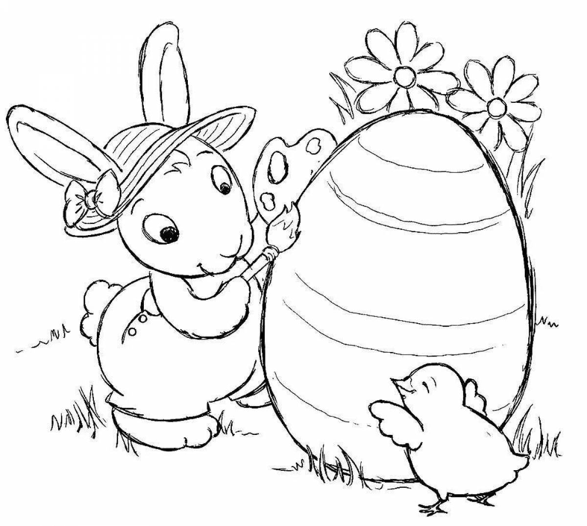 Adorable Easter coloring book for kids