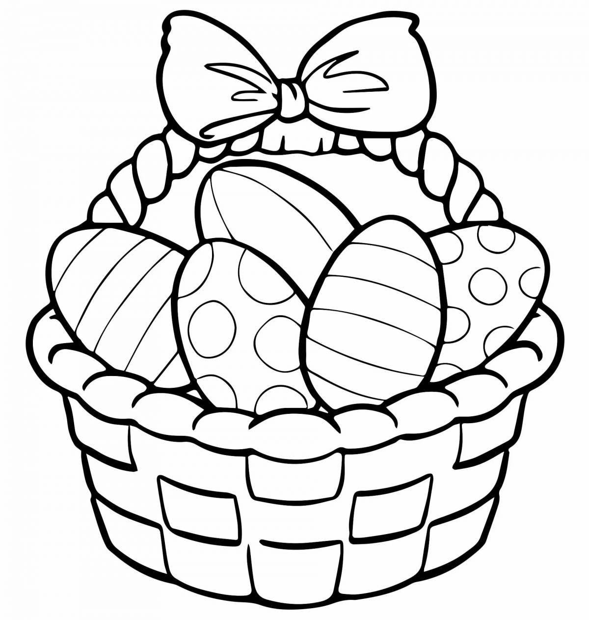 Sweet Easter coloring for kids