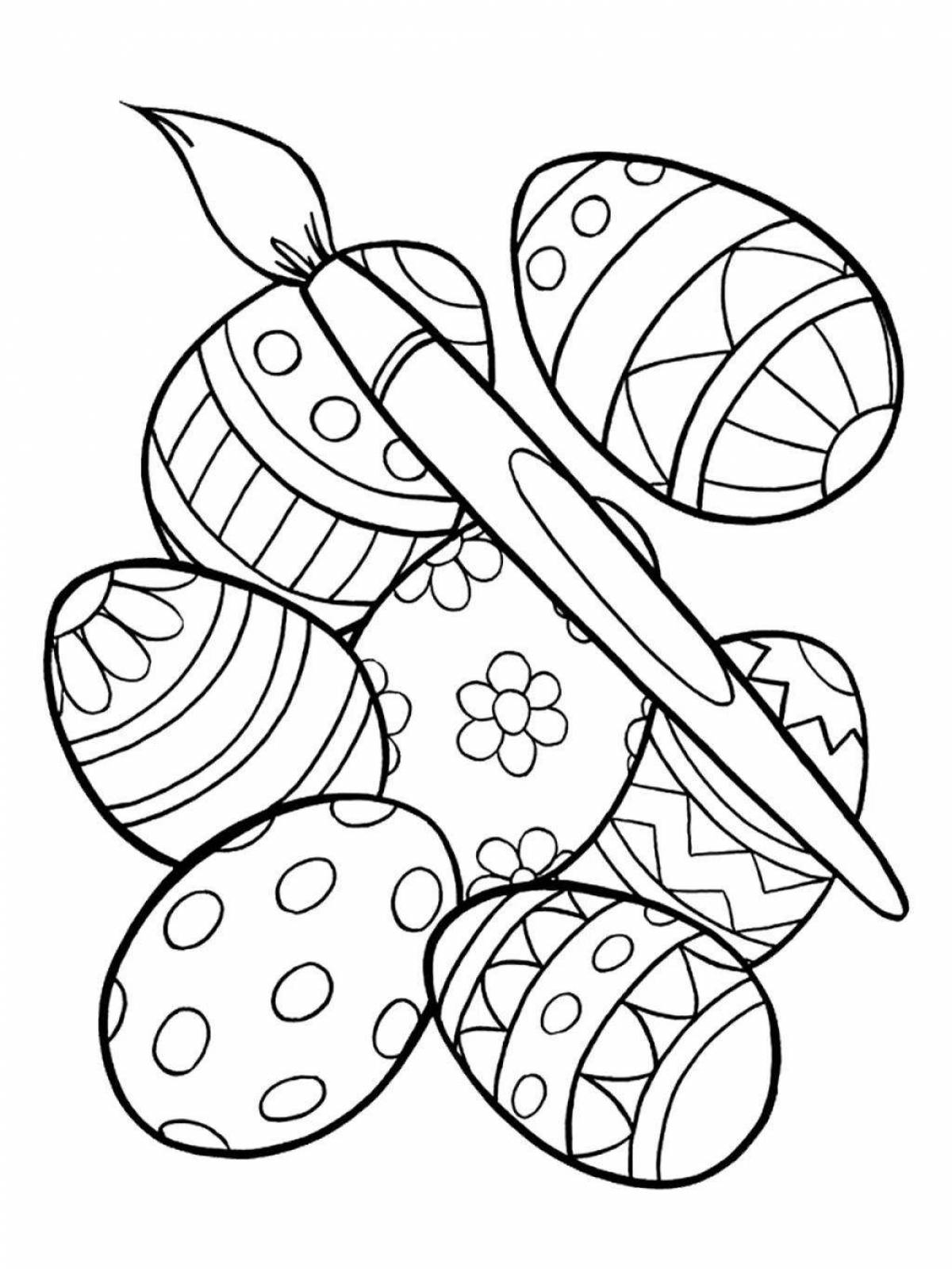 Whimsical Easter coloring for kids