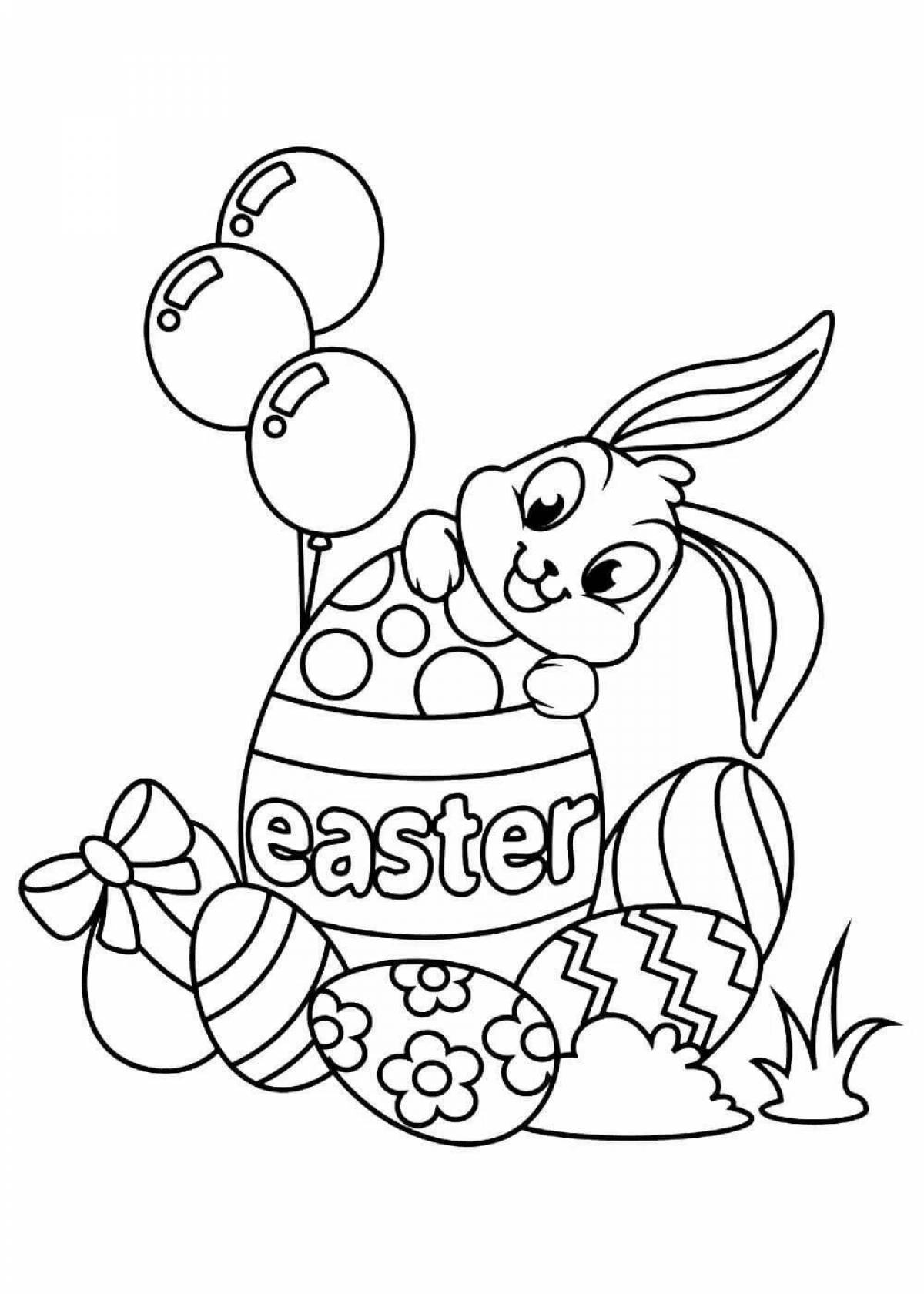 Sunny Easter coloring book for kids