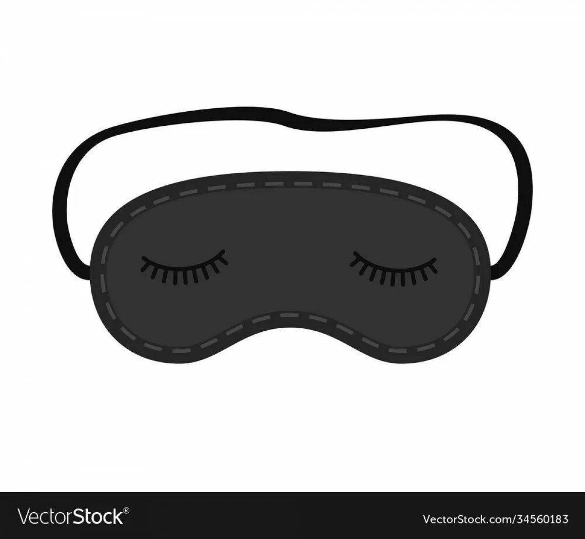 Sleep mask color-explosion coloring page