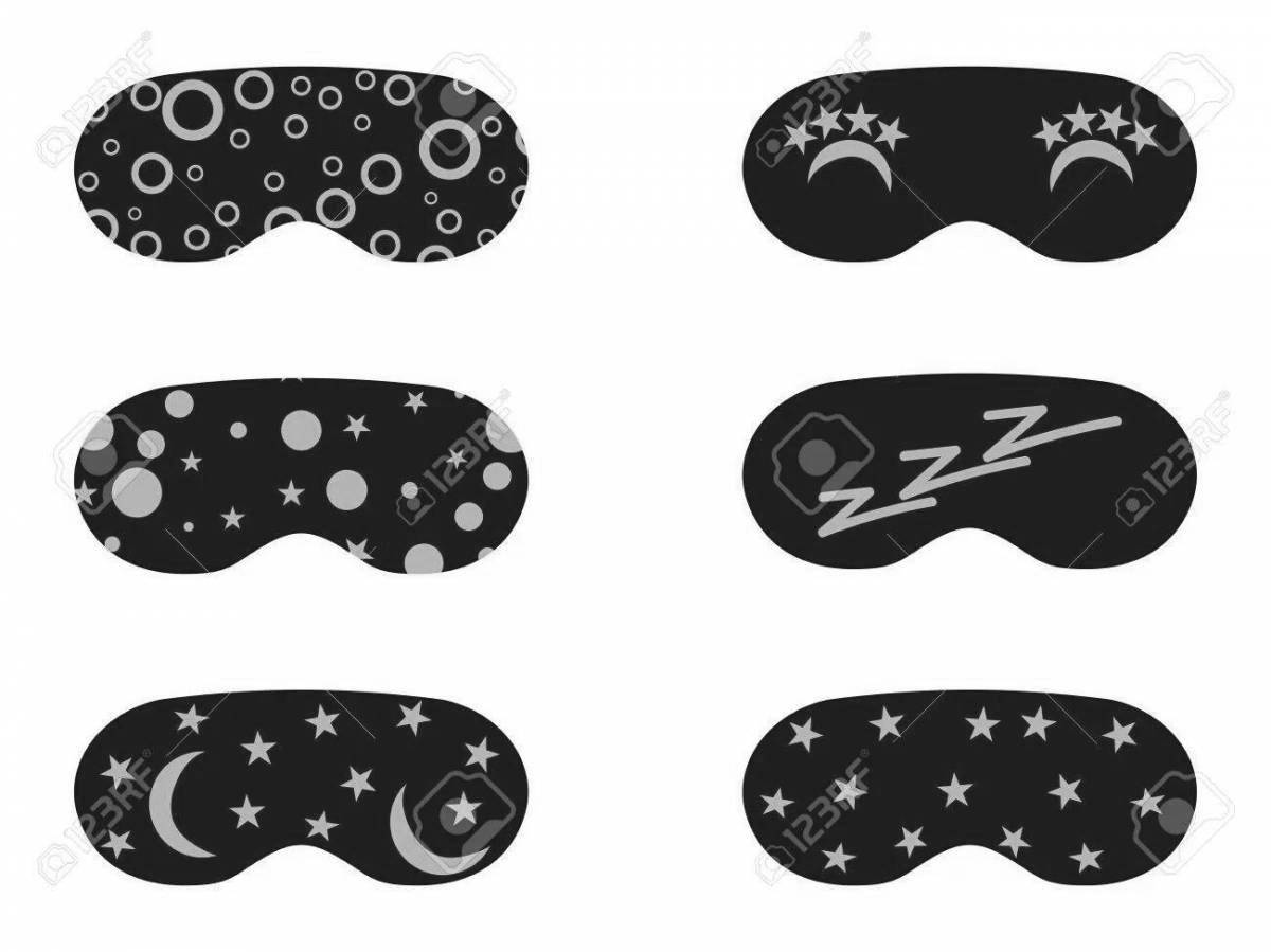 Colored explosive sleep mask coloring book