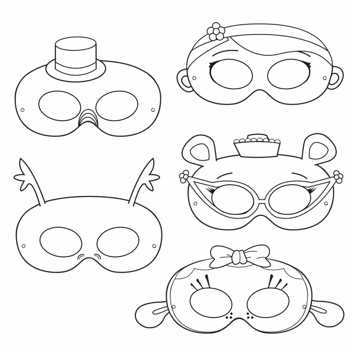 Color-glorious sleep mask coloring page