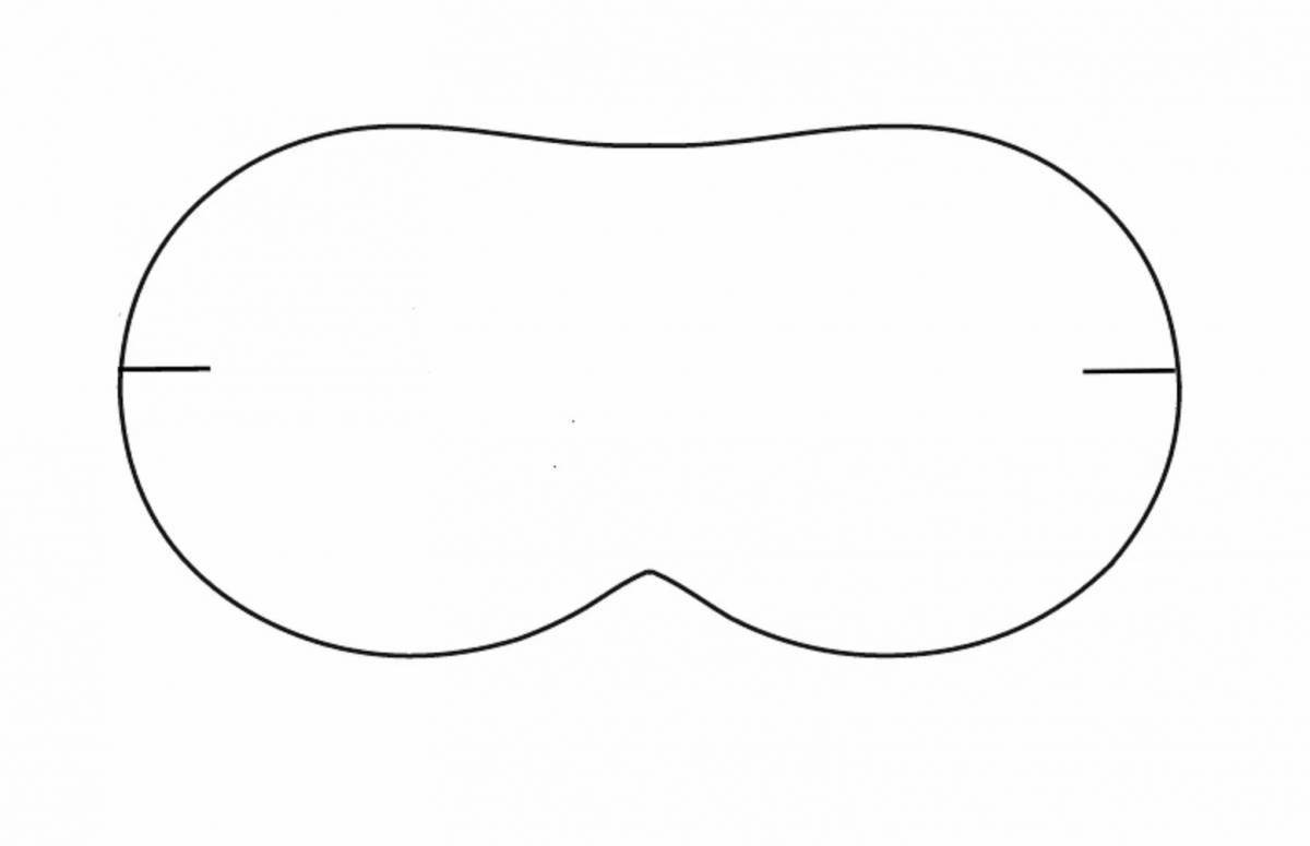 Color-gorgeous sleep mask coloring page
