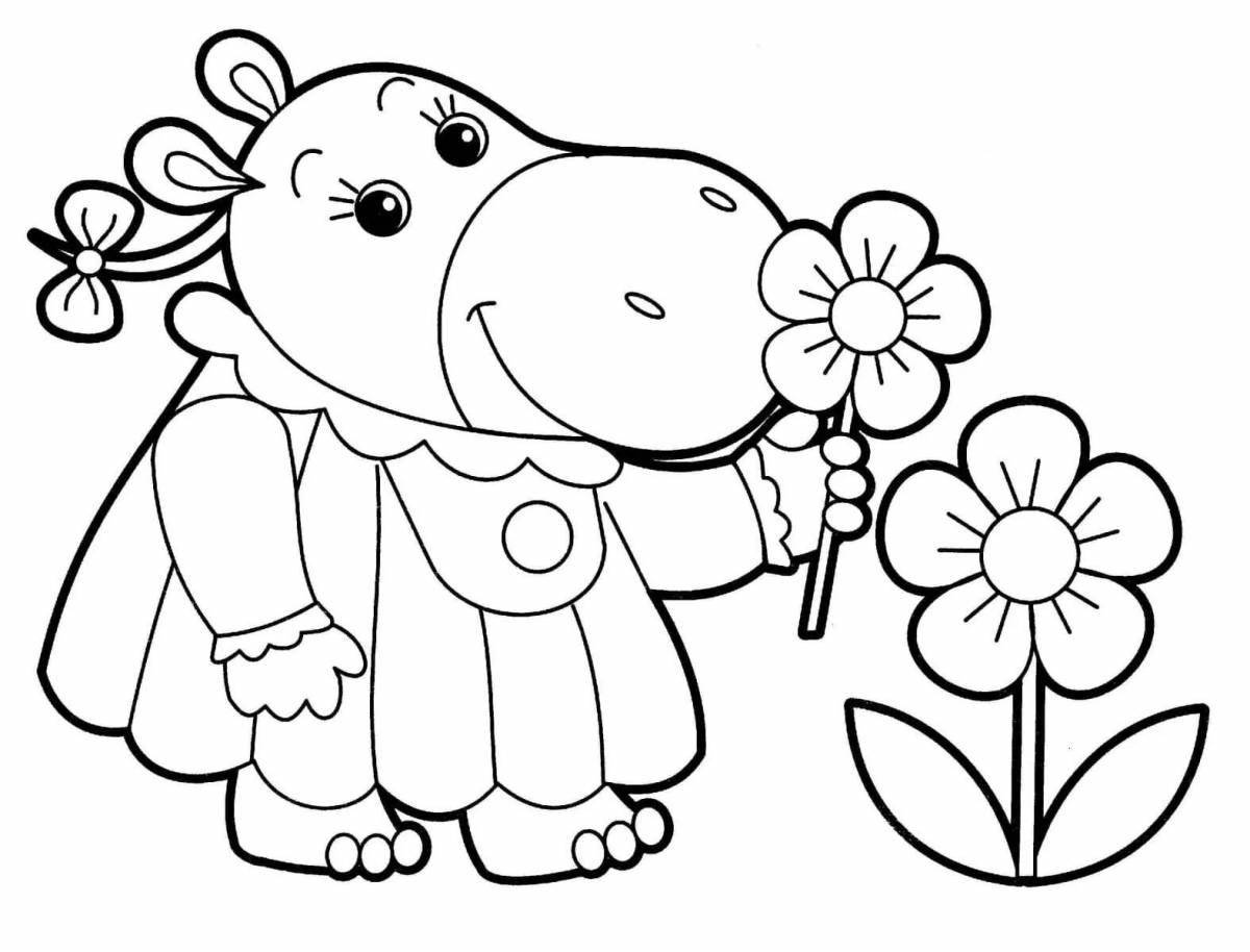 Pretty coloring page 4 for girls