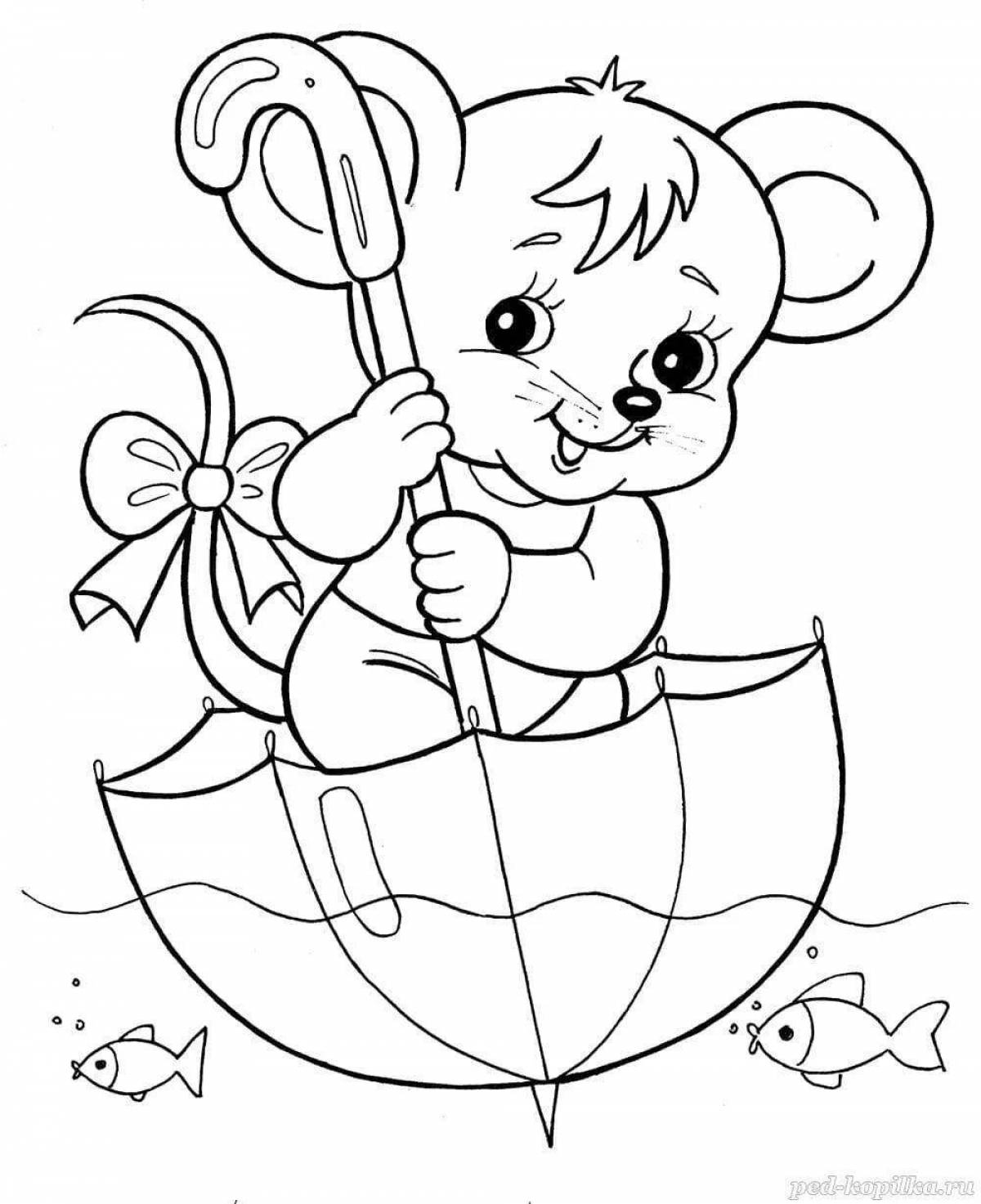 Sparkling coloring page 4 for girls