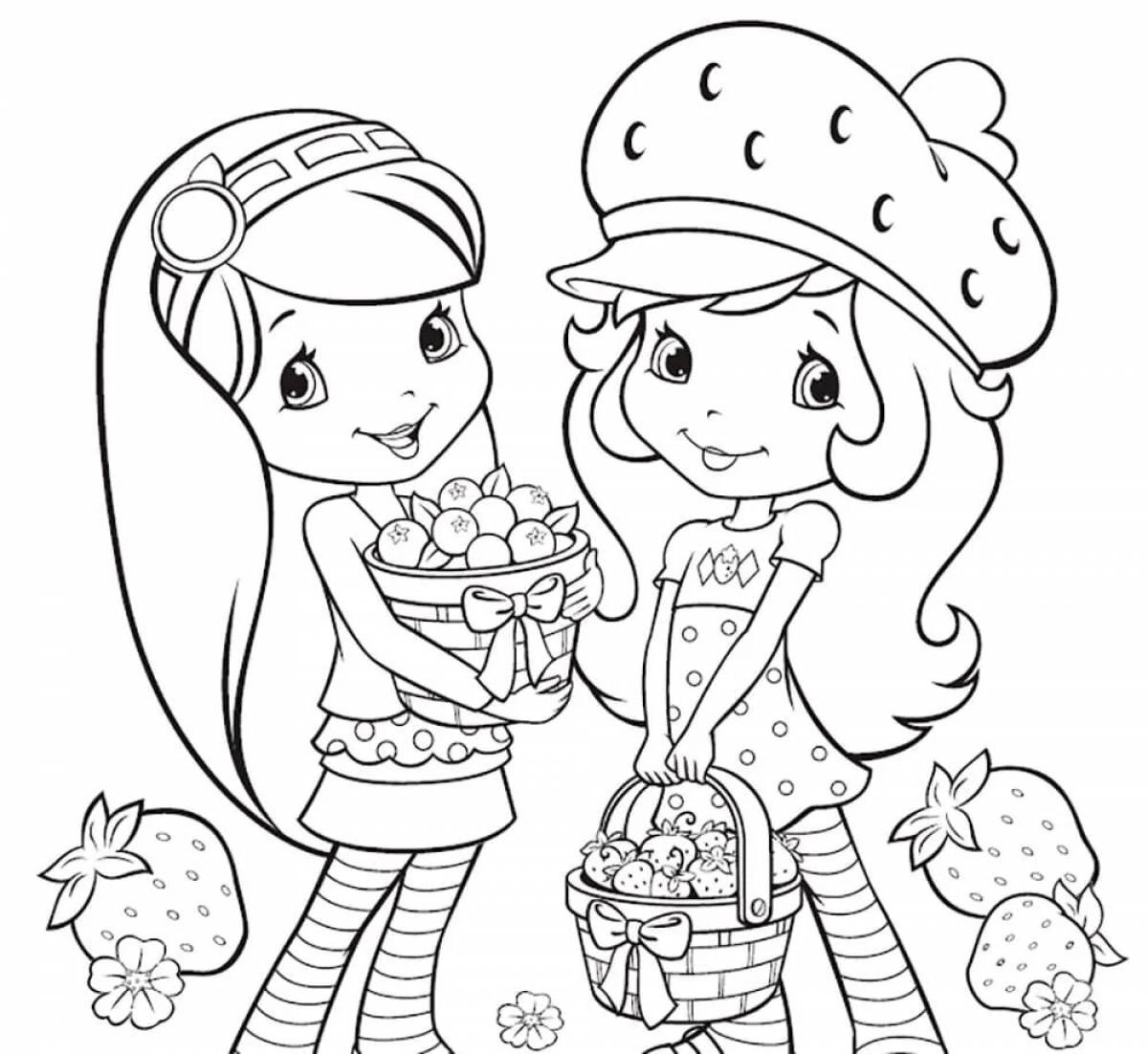 Stimulating coloring page 4 for girls