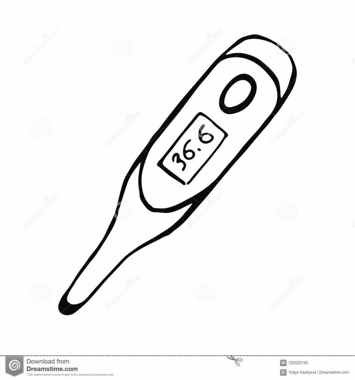 Увлекательная раскраска термометр для детей
