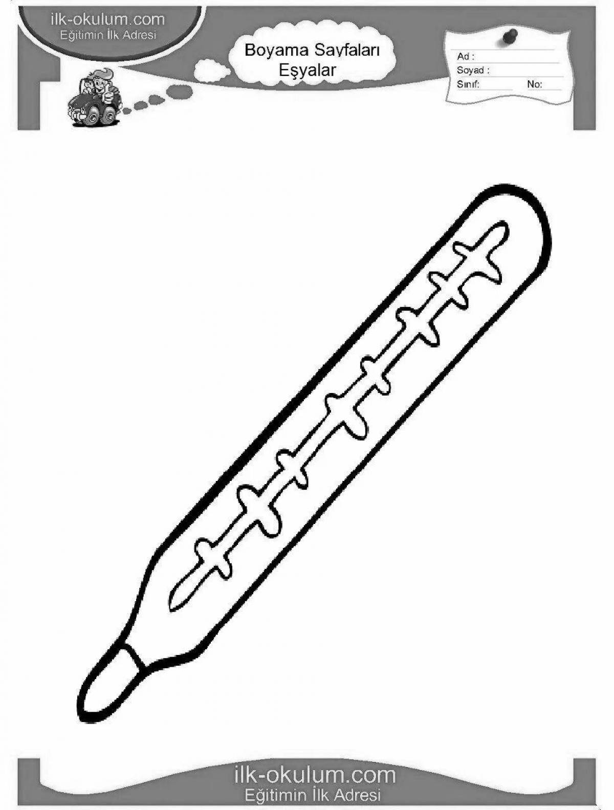 Innovative thermometer coloring book for kids